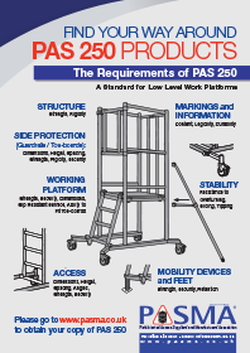 PASMA PAS250 Low Level Access Poster